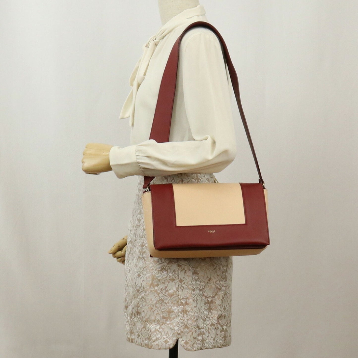 Celine Frame Shoulder 18026 3AQO 27RY Calf Women's