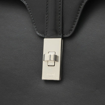 Celine 16 Saise Large Souple 24H Shoulder Bag Leather Black 195533