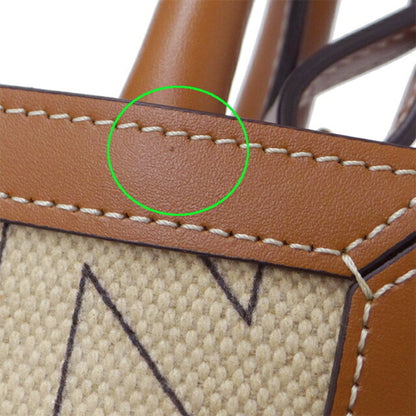 Celine Bag Women's Handbag Shoulder 2way Canvas Vertical Cover Natural Brown