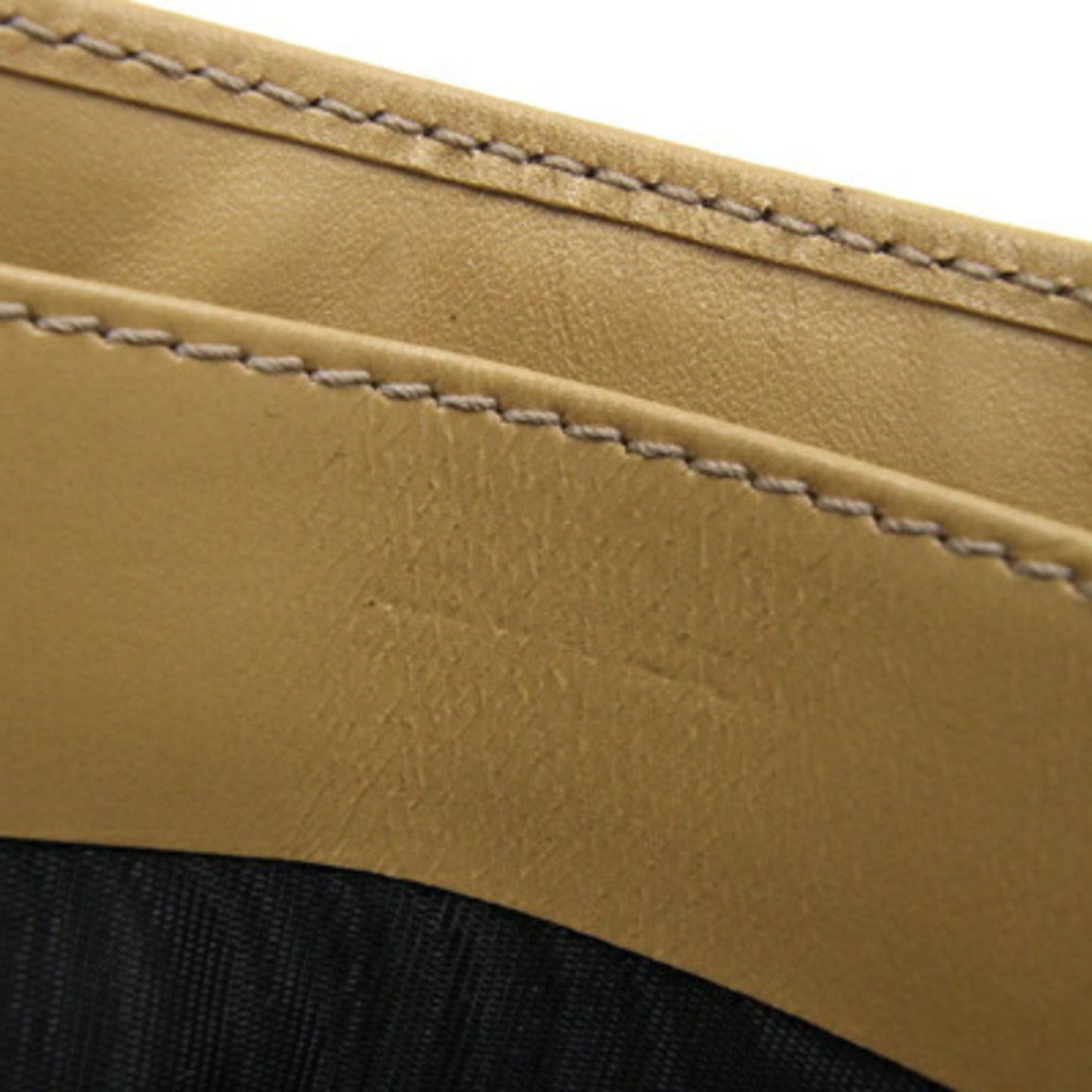 GUCCI W Wallet GG 233053 Beige Canvas Leather Ladies Sherry Line