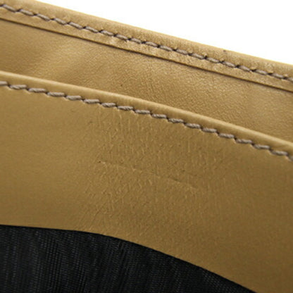 GUCCI W Wallet GG 233053 Beige Canvas Leather Ladies Sherry Line
