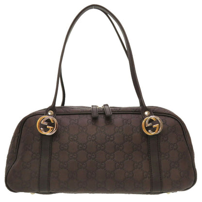 GUCCIsima Leather Brown GG 232958 Boston Bag 0141