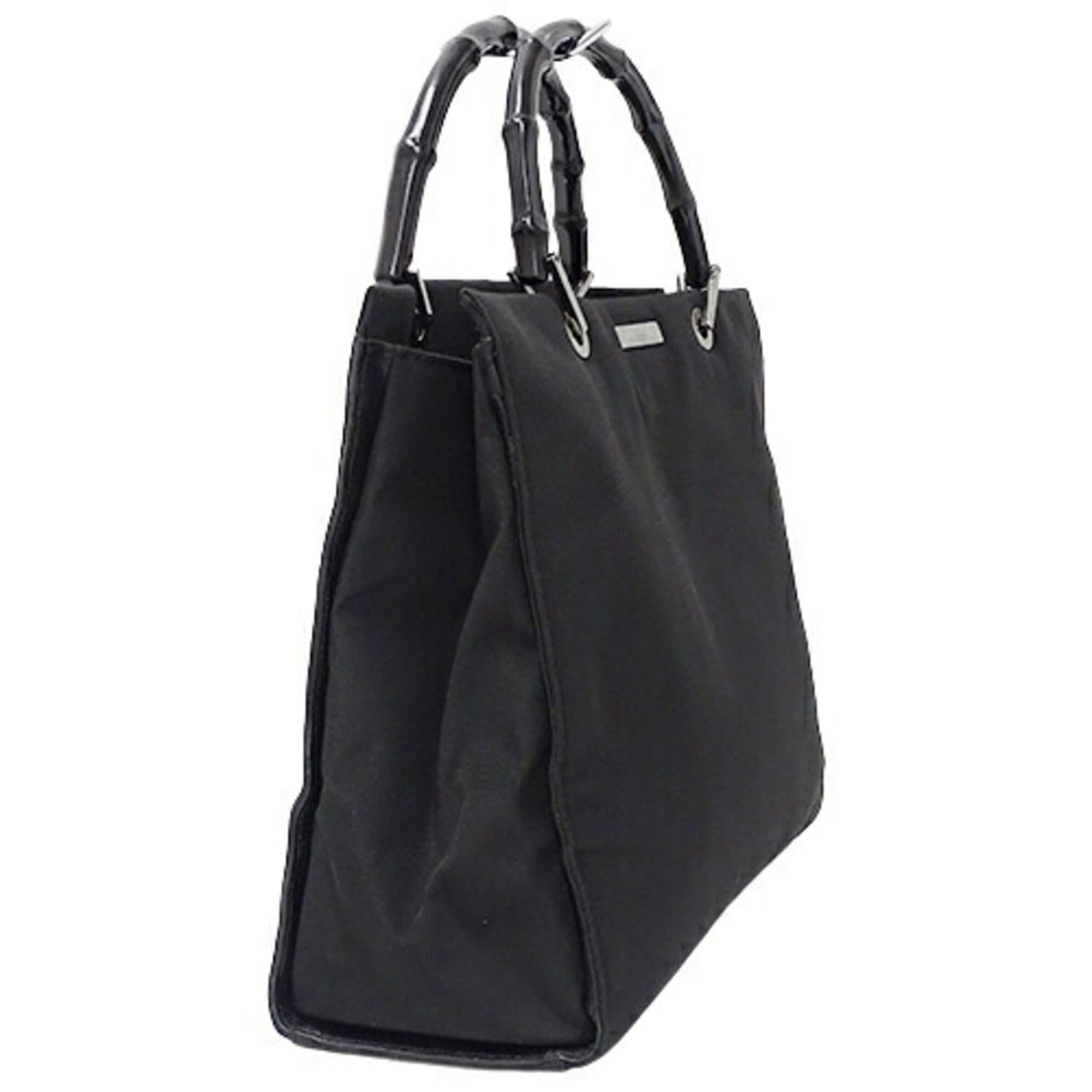 GUCCI Bag Ladies Bamboo Handbag Nylon Black 002 1010