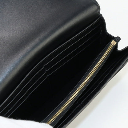 Celine Large Flap 10B563BEL Long Wallet with Folded Coin Purse Leather Ladies