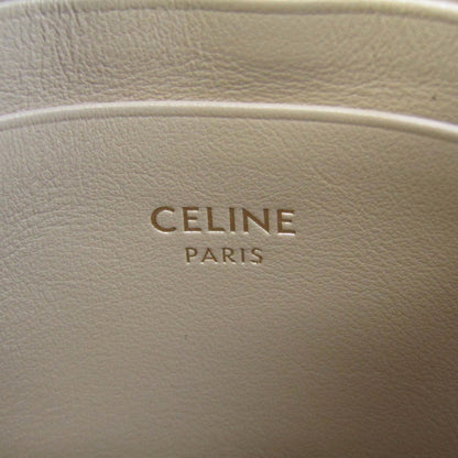 Celine Quilted C Charm Women's Leather Coin Purse/coin Case Beige