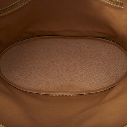 Celine Macadam Handbag Tote Bag Brown PVC Leather Women's