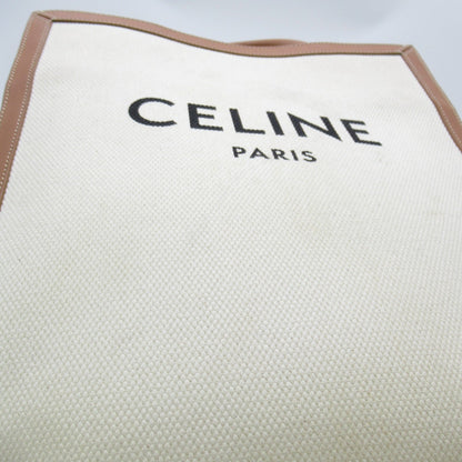 Celine hippo tote White Brown canvas leather