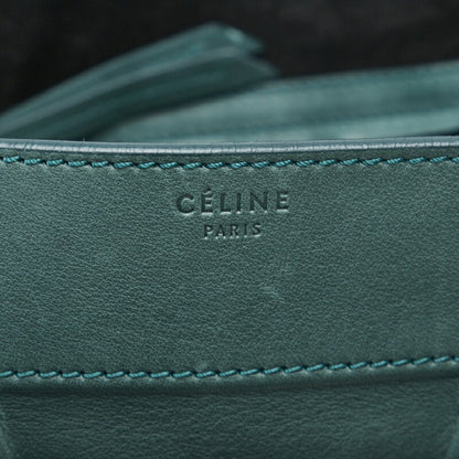 Celine Luggage Phantom Tote Bag Handbag Green Leather Ladies