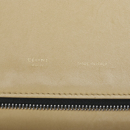 Celine clutch bag second beige leather ladies