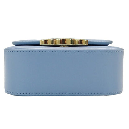 Celine Bag Women's Triomphe Shoulder Shiny Calfskin Celeste Light Blue