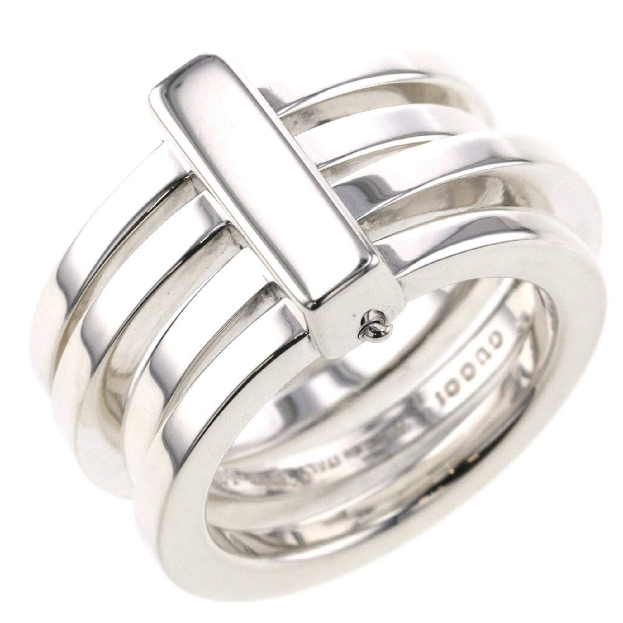 GUCCI グッチ　silverリング　8〜9号 グッチ GUCCI GUCCI リング TAG 774052 J8400 ダイアゴナル