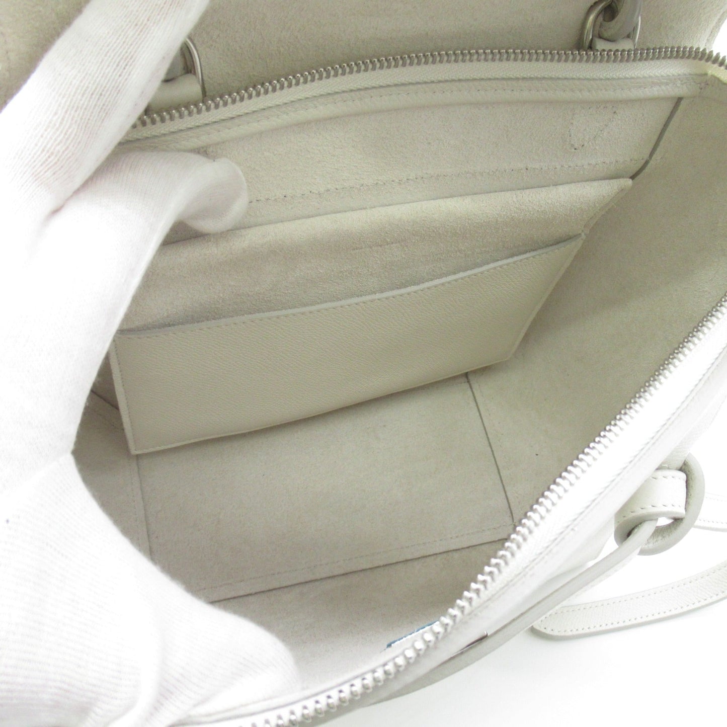 Celine Belt bag 2wayShoulder Bag White Grained calfskin