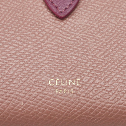 Celine Small Strap Bifold Wallet 10H263 Rose Wild Berry Pink Calfskin Ladies