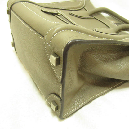 Celine Luggage micro shopper handbag Gray Gurege Calfskin [cowhide] 167793