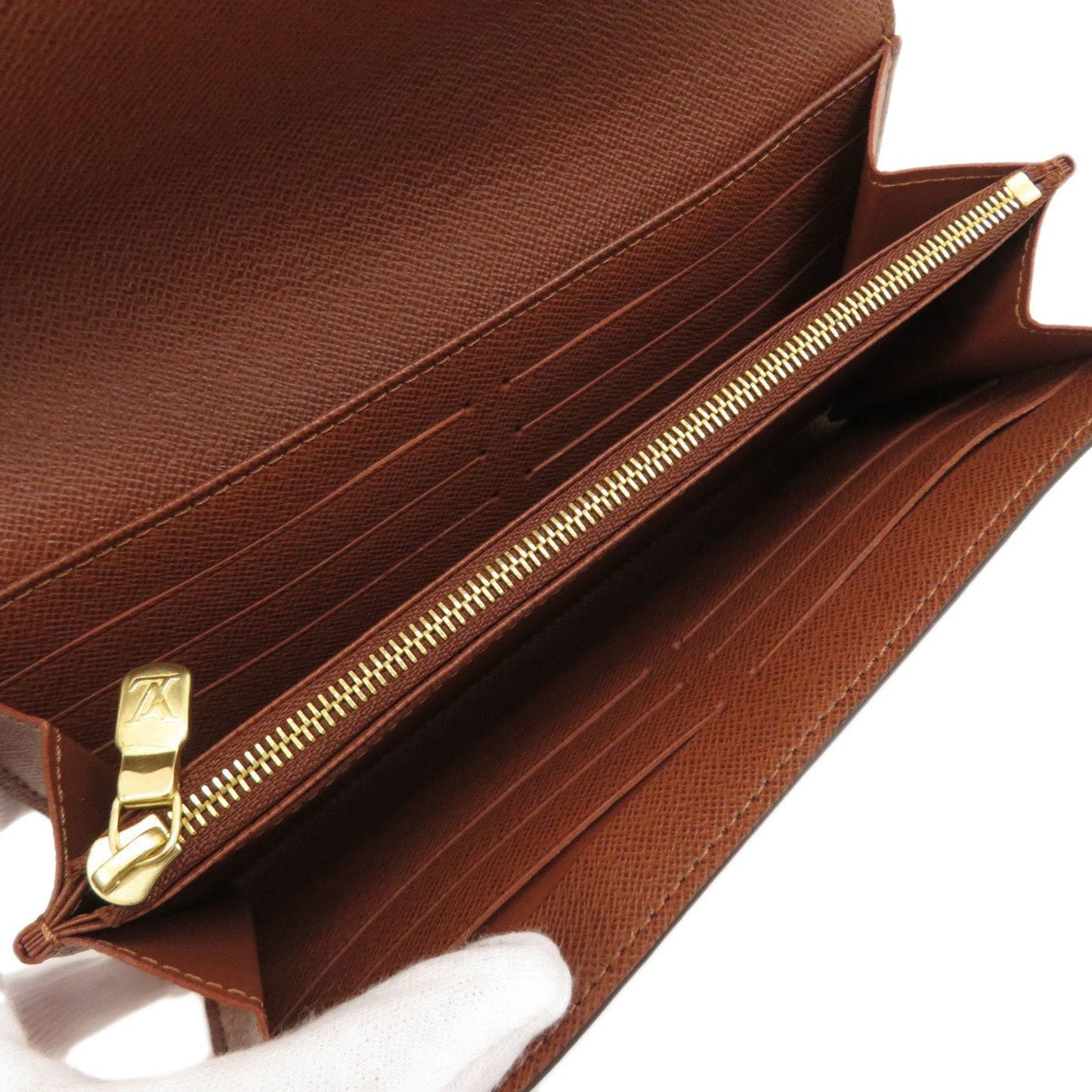 LOUIS VUITTON M60531 Portefeuille Sarah Monogram Long Wallet Canvas Women's