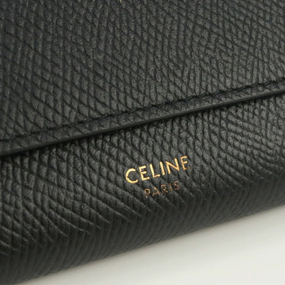 Celine Large Flap 10B563BEL Long Wallet with Folded Coin Purse Leather Ladies