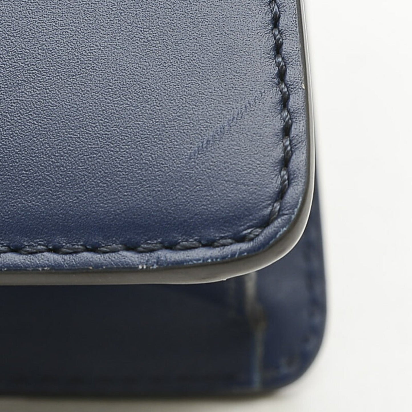 GUCCI Sylvie Top Handle 2Way Bag Leather Navy 470270