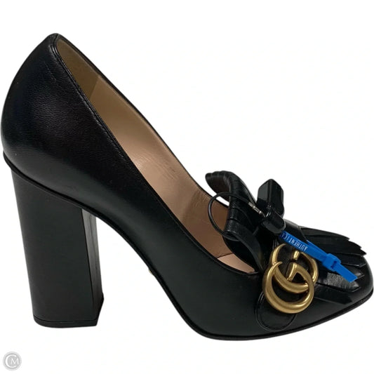 Shoes Luxury Designer By Gucci In Black, Size: 8