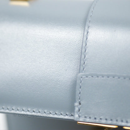 Christian Dior Micro 30 Montaigne Flap Bag Blue Grey Smooth Calfskin