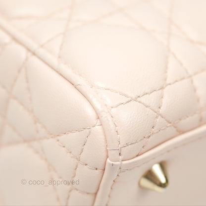 Christian Dior My ABCDior Lady Dior Baby Pink Cannage Lambskin Gold Hardware