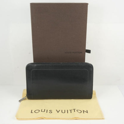 Louis Vuitton Black Leather Zippy organizer wallet accessories
