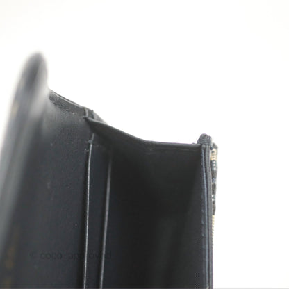 Christian Dior Saddle Flap Card Holder Blue Dior Oblique Jacquard