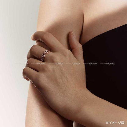 HERMES ring Chaine D'ancre Enchainee PM #52 Rose Gold AU750 52 Rose Gold
