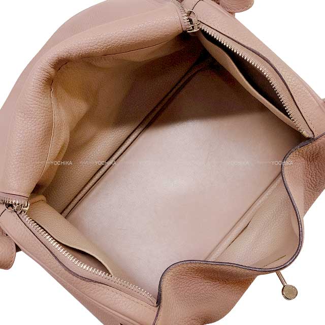 HERMES Shoulder bag Lindy 30 Glycine Taurillon Clemence Silver HW Stamp T