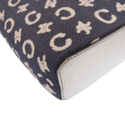 Celine Denim C Macadam Pattern Logo Top Handle Bag Indigo