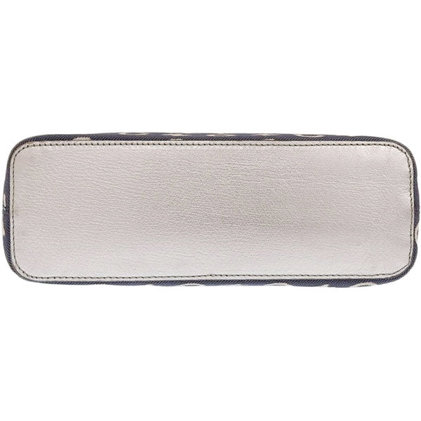 Celine Denim C Macadam Pattern Logo Top Handle Bag Indigo