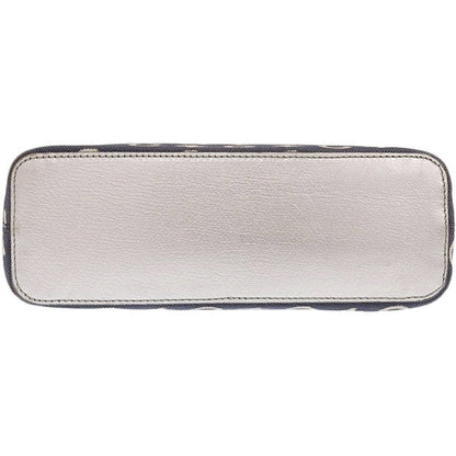 Celine Denim C Macadam Pattern Logo Top Handle Bag Indigo