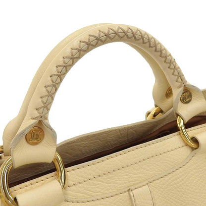 Celine Macadam Plate Top Handle Bag Ivory