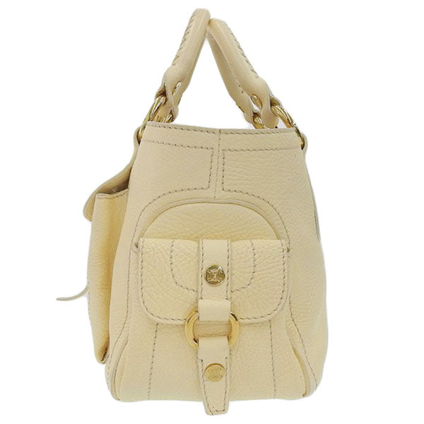 Celine Macadam Plate Top Handle Bag Ivory