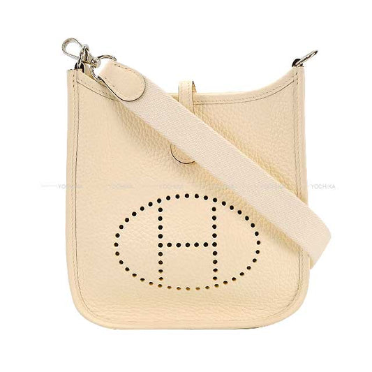 HERMES Shoulder bag Evelyne 16 TPM Nata Taurillon Clemence Silver HW Stamp