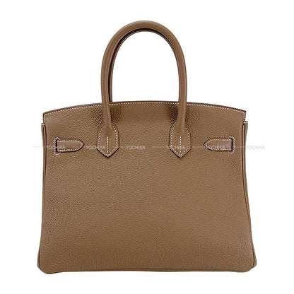 HERMES Handbag Birkin30 Etoupe Veau Togo Gold HW Stamp