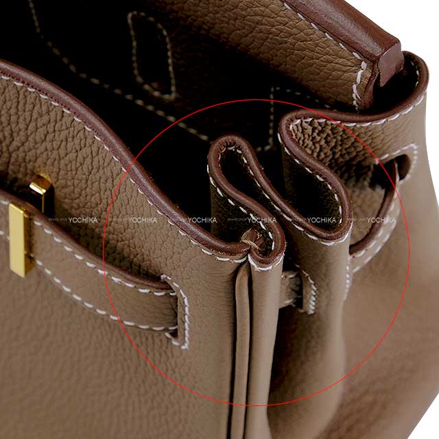 HERMES Handbag Birkin30 Etoupe Veau Togo Gold HW Stamp