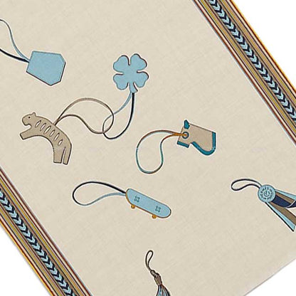 2023 SS HERMES scarf Rectangle Et GrisGris Escharpe Gris/Natural/Ciel/Jaune Cashmere/Silk