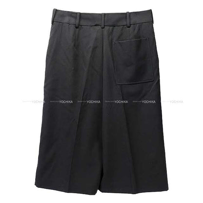 2018SS HERMES Pants Ladies Pleats Pants Asia Fit Noir (Black) wool kavan 40