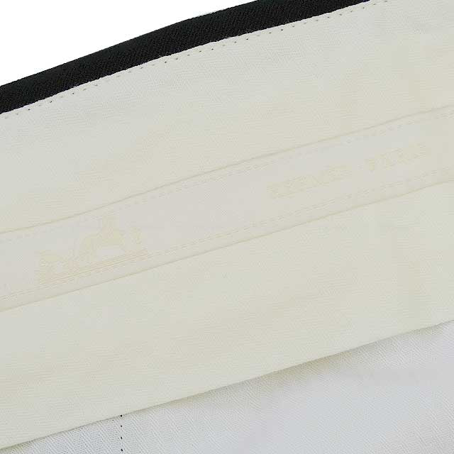 2018SS HERMES Pants Ladies Pleats Pants Asia Fit Noir (Black) wool kavan 40