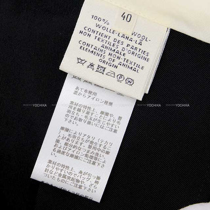 2018SS HERMES Pants Ladies Pleats Pants Asia Fit Noir (Black) wool kavan 40