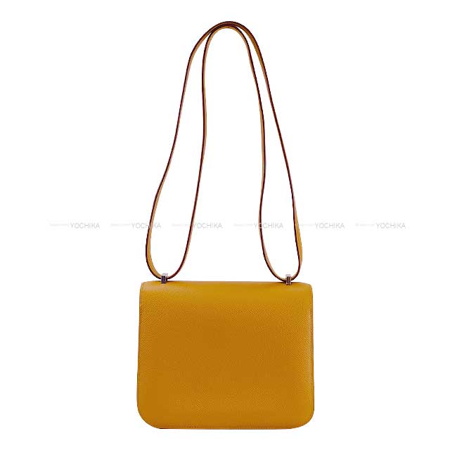 HERMES Shoulder bag Constance 3 18 Miroir Sesami/Noir (Black) Veau Epsom/Lacquer Silver HW Stamp
