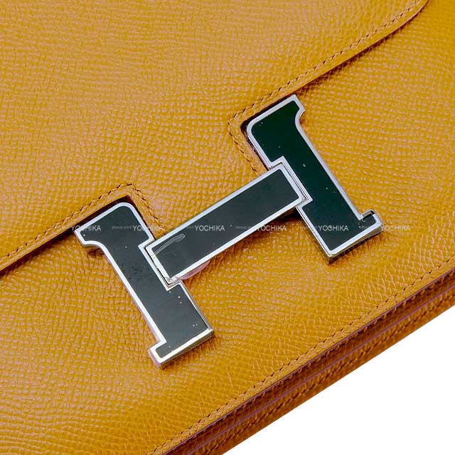 HERMES Shoulder bag Constance 3 18 Miroir Sesami/Noir (Black) Veau Epsom/Lacquer Silver HW Stamp