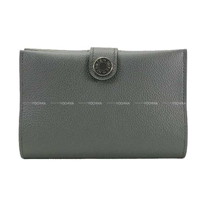 HERMES passport case R.M.S Selle Button Gris Misty Evercolor Silver HW Stamp