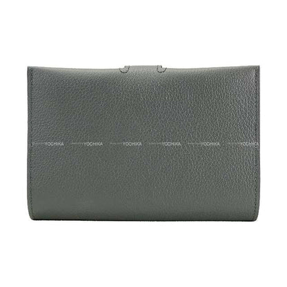 HERMES passport case R.M.S Selle Button Gris Misty Evercolor Silver HW Stamp