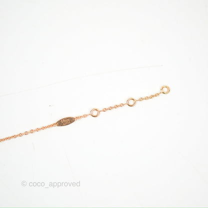 Dior Mini Rose Des Vents Bracelet 3 Diamonds Black Rose Gold