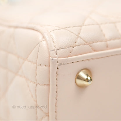 Christian Dior My ABCDior Lady Dior Baby Pink Cannage Lambskin Gold Hardware