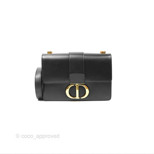 Dior 30 Montaigne Bag Black Box Calfskin