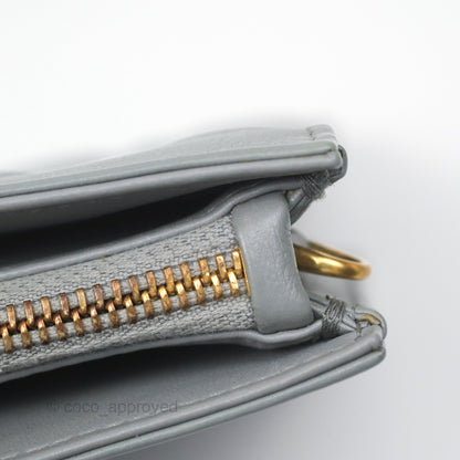 Christian Dior Dior Caro Every Dior Pouch Stone Gray Cannage Calfskin