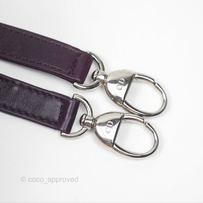 Christian Dior Medium Lady Dior Dark Purple Lambskin Silver Hardware
