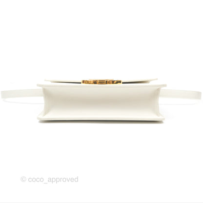Christian Dior Small 30 Montaigne Box Bag White Calfskin
